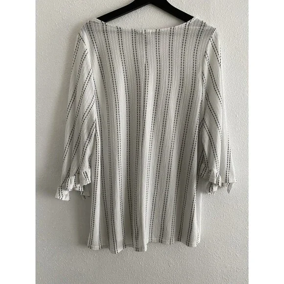 W5 Anthropologie Women’s 1x Textured Top Blouse Lightweight Festival Boho H13 - Picture 4 of 7